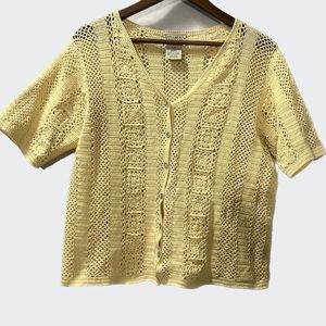Vintage Northern Traditions Knit Short Sleeve Cardigan